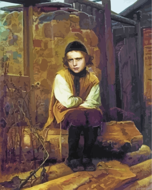 Ivan Kramskoy Outraged Jewish Boy Paint By Numbers.png