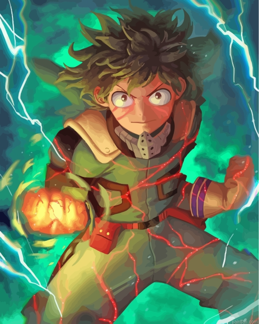 Izuku Midoriya Anime Character Paint By Numbers.png
