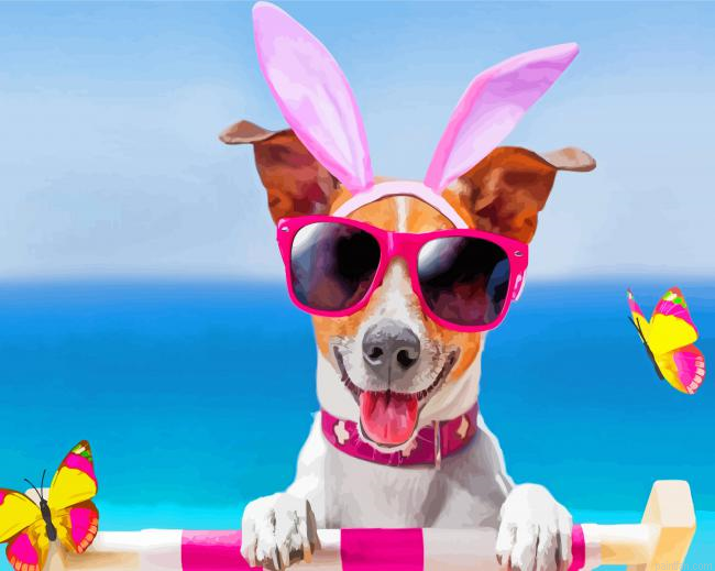 Jack Russel Terrier Enjoying The Summer Paint By Number.png