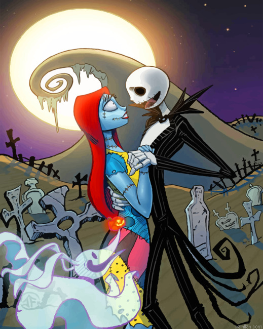 Jack Skellington And Sally Paint By Number.png