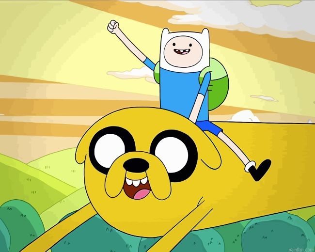 Jack The Dog And Finn The Human Paint By Number.png