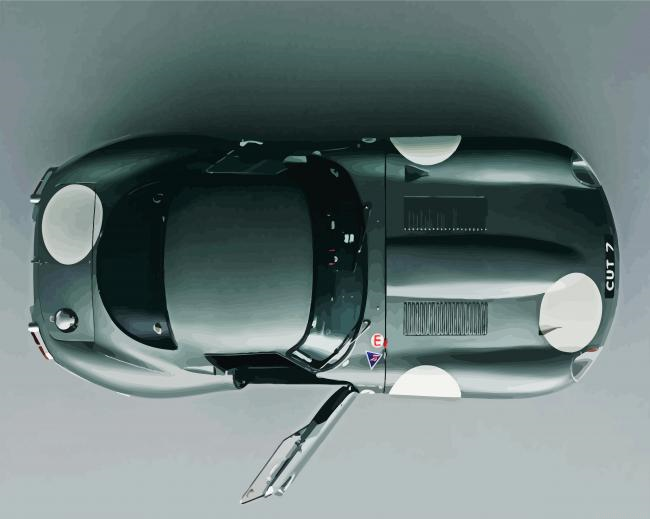 Jaguar E Type From Above Paint By Numbers.png