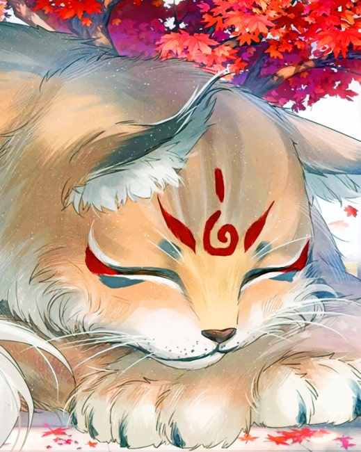 Japanese Giant Cat Animals Paint By Numbers.png