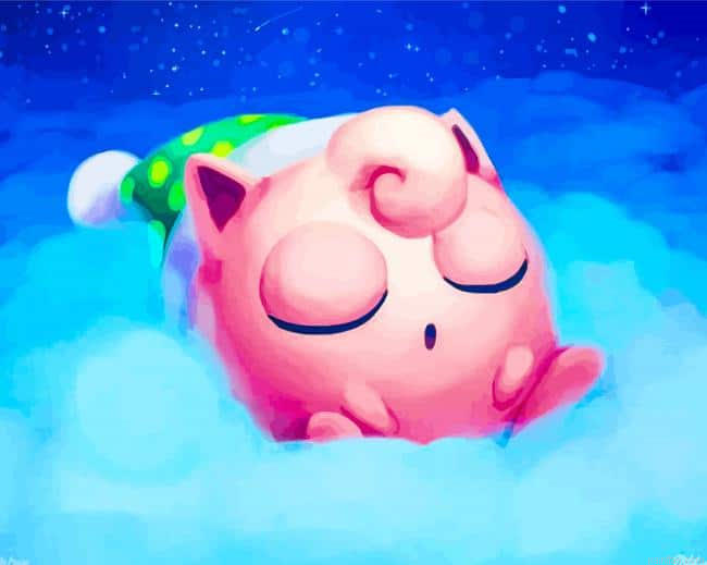 Jigglypuff Sleeping On The Clouds Paint By Numbers.png