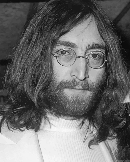 John Lennon Black And White New Paint By Numbers.png