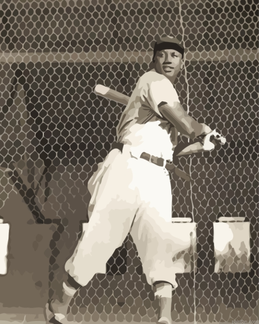Josh Gibson Player Black And White Paint By Number.png