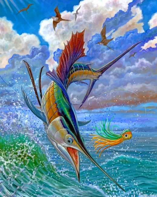 Jumping Swordfish Paint By Number.png
