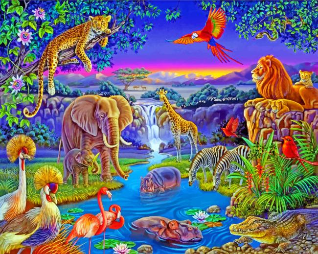 Jungle Wildlife Paint By Number.png