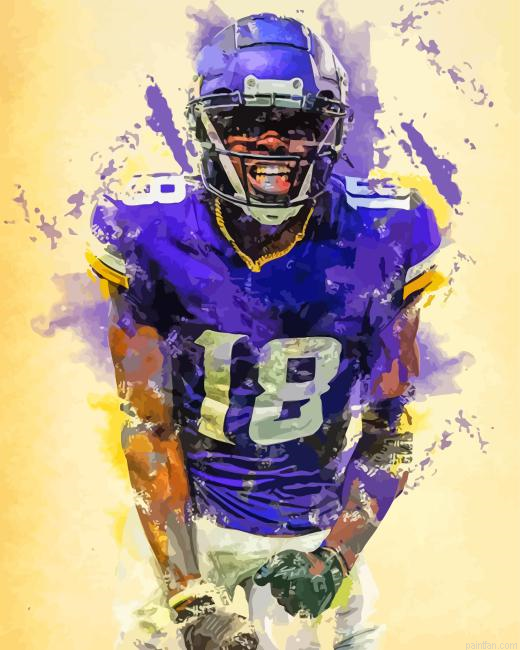Justin Jefferson Minnesota Vikings Paint By Numbers.png