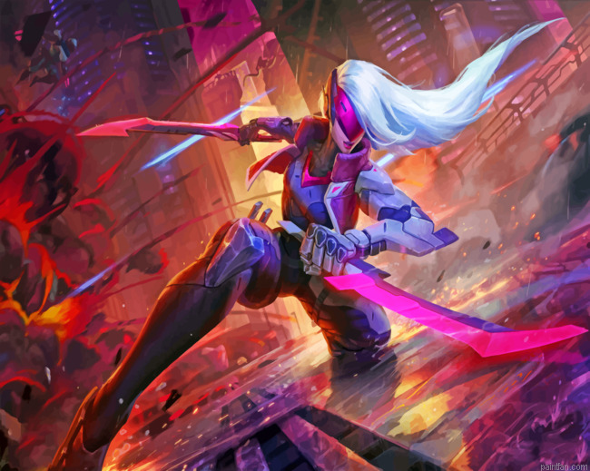 Katarina League Of Legends Paint By Numbers.png