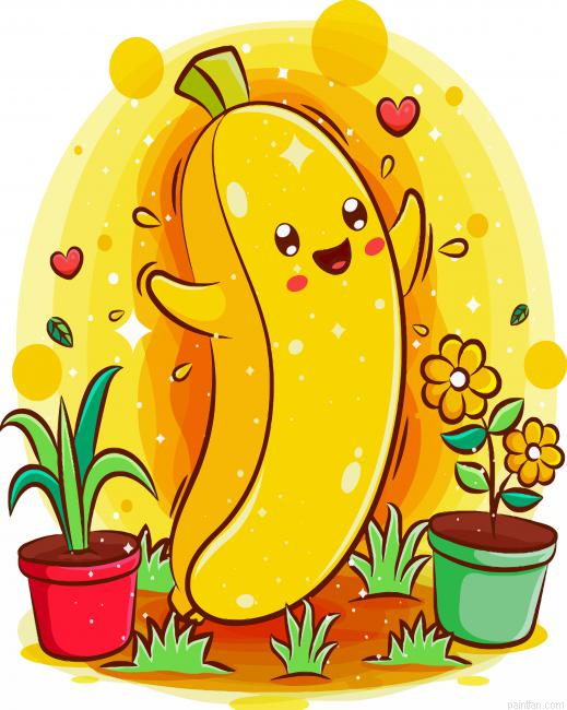 Kawaii Banana Paint By Number.png