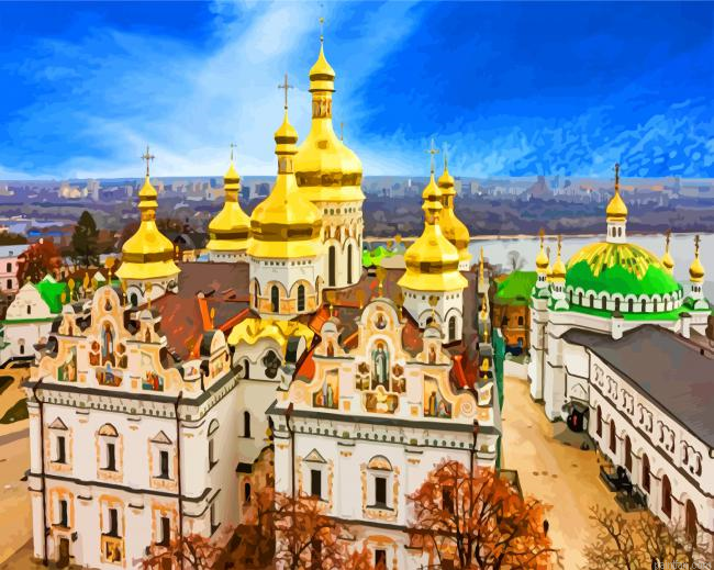 Kiev Pechersk Lavra Ukraine Paint By Number.png
