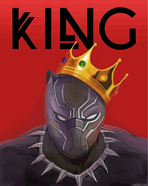 King Black Panther Paint By Number.png