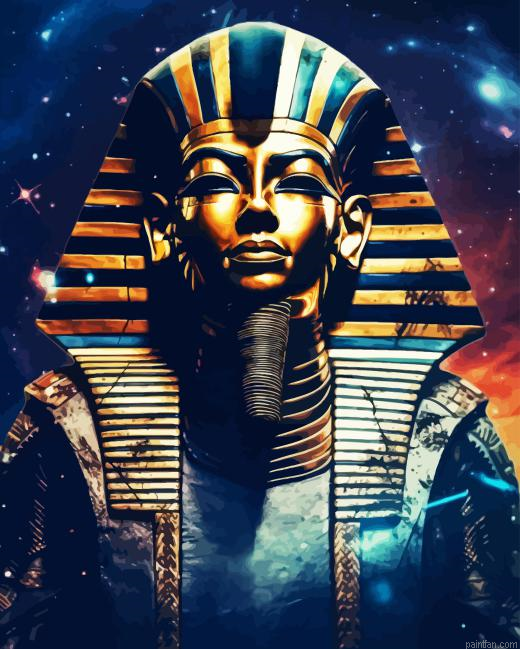 King Tut Pharaoh Paint By Numbers.png