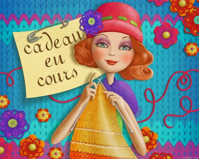 Knitting Woman Paint By Number.png