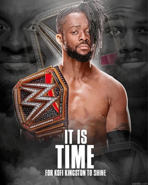 Kofi Kingston Poster Paint By Numbers.png