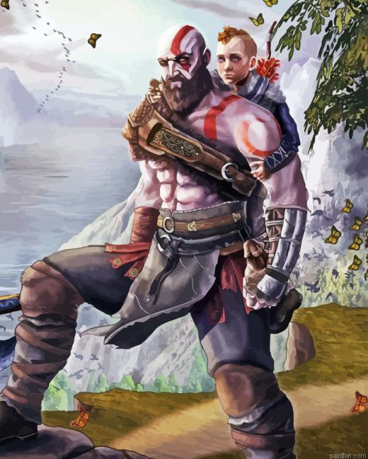 Kratos And Atreus Paint By Numbers.png