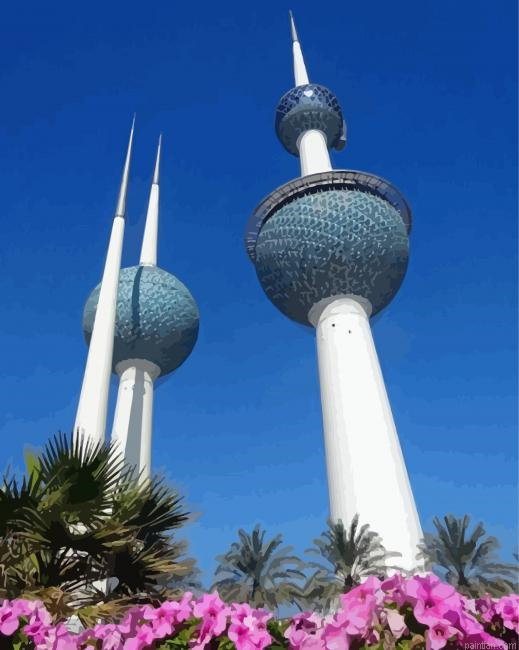 Kuwait Towers Paint By Numbers.png
