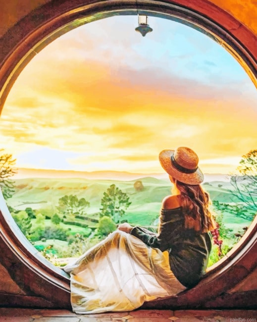 Lady Contemplating The Nature New Paint By Numbers.png