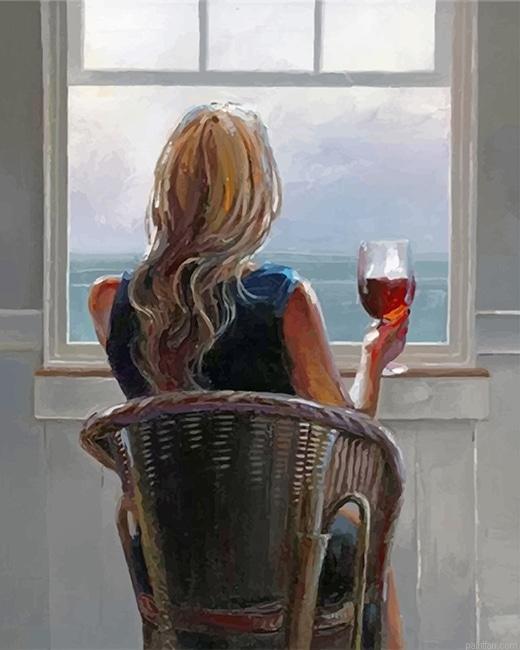 Lady Drinking Red Wine New Paint By Numbers.png