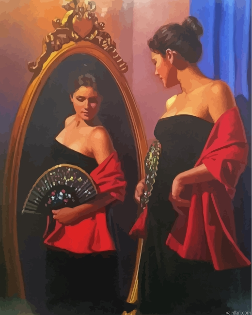 Lady In The Mirror Paint By Numbers.png