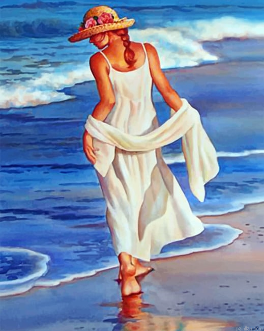 Lady On The Beach Women Paint By Numbers.png