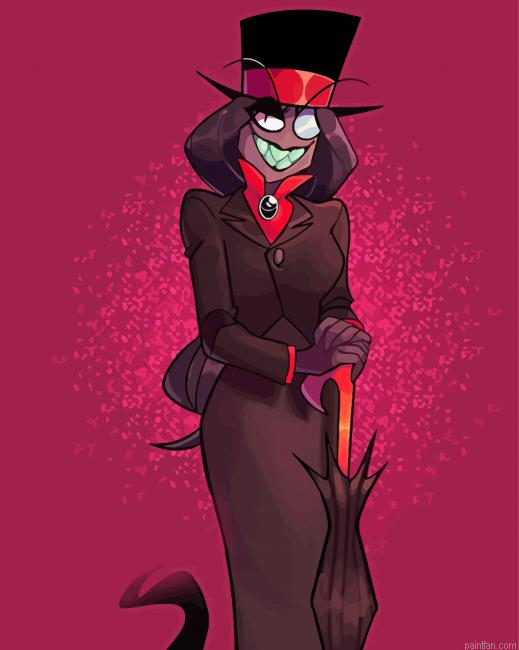 Lady With Black Hat Paint By Numbers.png
