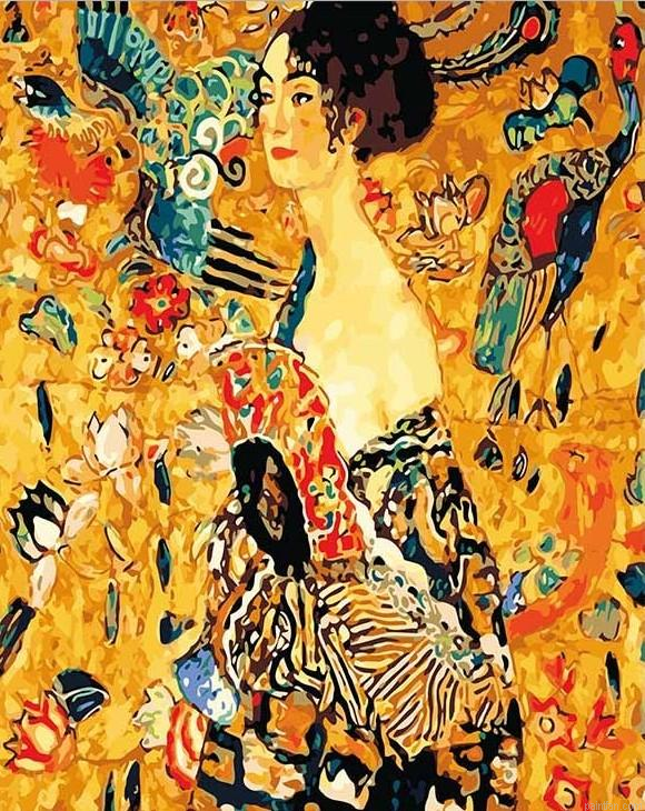 Lady With Fan Paint By Numbers.png