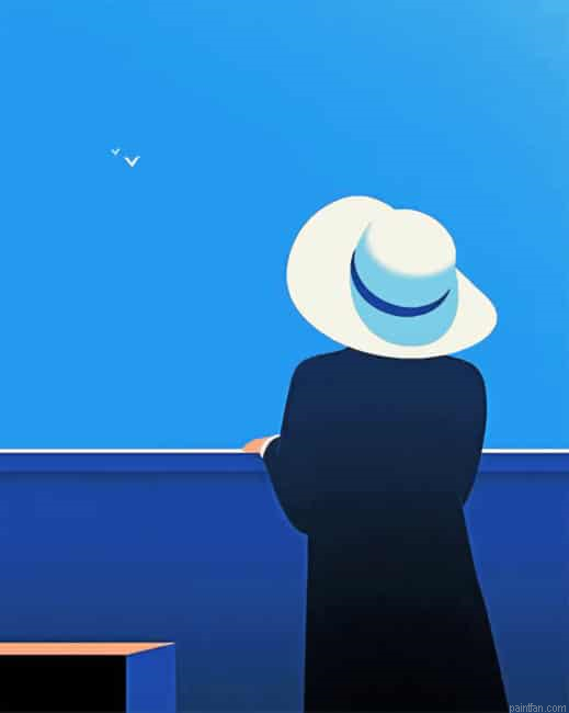 Lady With White Hat Illustrations Paint By Numbers.png