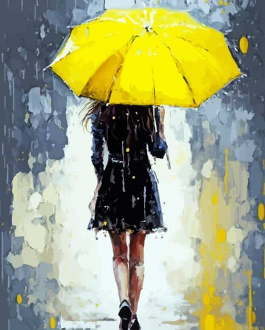 Lady With Yellow Umbrella Paint By Numbers.png