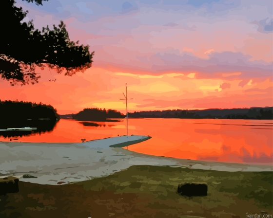 Lake Naomi Sunset Paint By Numbers.png