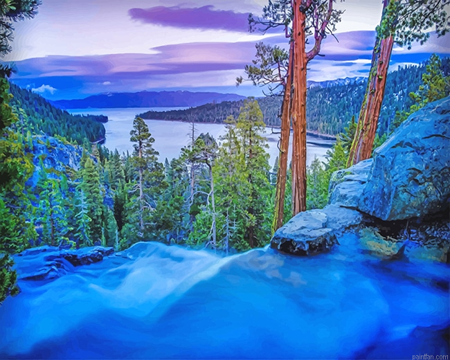 Lake Tahoe Sierra Nevada Mountains California New Paint By Numbers.png