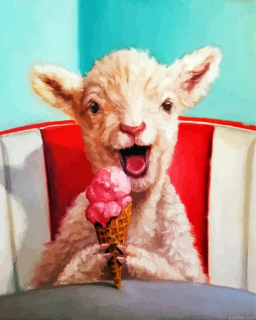 Lamb Eating Ice Cream Paint By Number.png