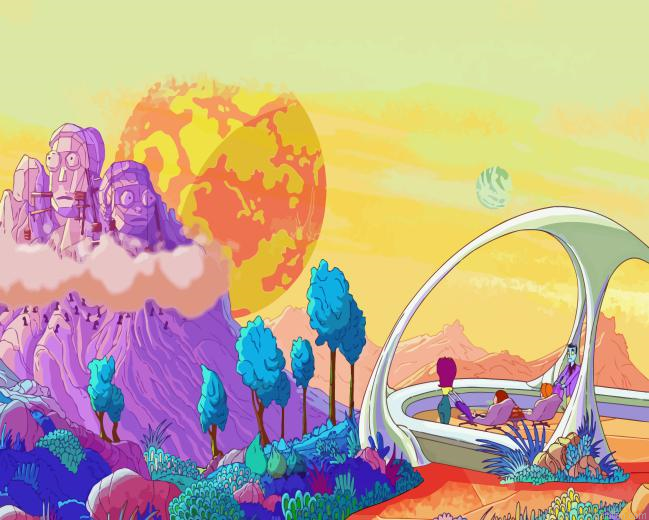 Landscape Rick And Morty Paint By Numbers.png