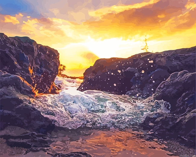 Landscape River Sunset New Paint By Numbers.png