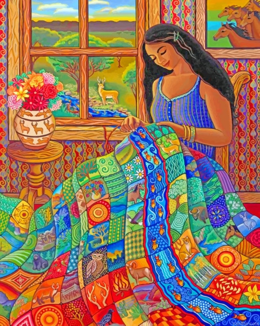 Latino Woman Paint By Numbers.png