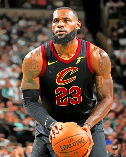 Lebron James Cleveland Cavaliers Paint By Number.png