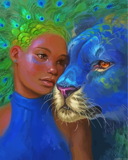 Leopard Goddess Peafowl Paint By Number.png