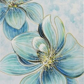Light Blue Floral Flowers Paint By Numbers.png
