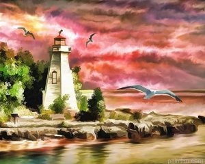 Lighthouse Landscape Paint By Numbers.png