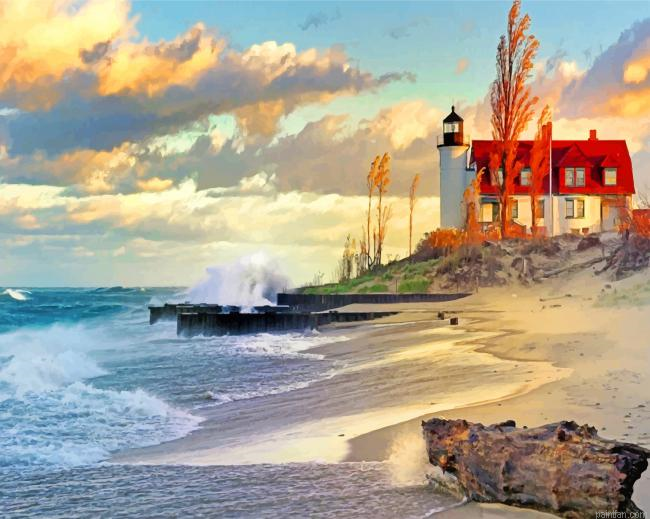 Lighthouse Scenery Paint By Number.png