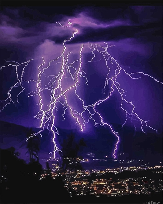 Lightning Purple Sky New Paint By Numbers.png