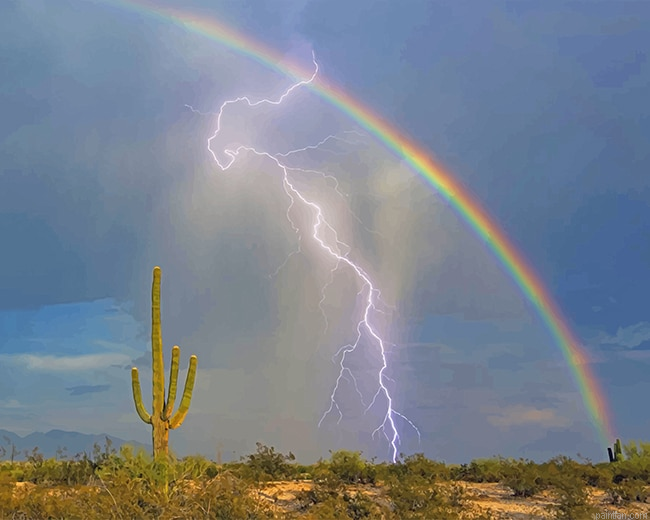 Lightning And Rainbow Paint By Numbers.png