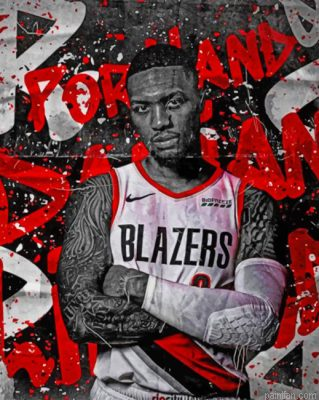 Lillard Damian Basketball Player Paint By Number.png