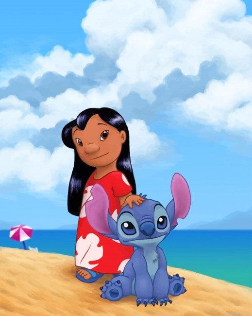 Lilo And Stitch Enjoying Their Summer New Paint By Numbers.png