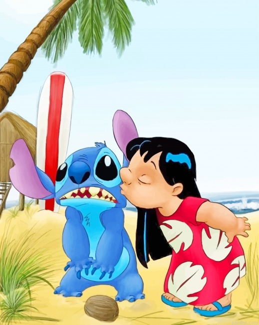 Lilo Kissing Stitch New Paint By Numbers.png