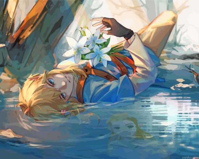 Link Holding Flowers Paint By Number.png