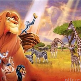 Lion Cartoon Paint By Numbers.png
