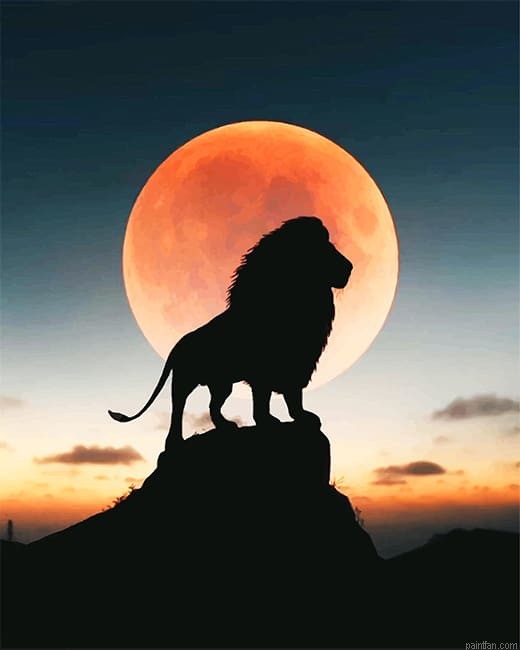 Lion Silhouette New Paint By Numbers.png
