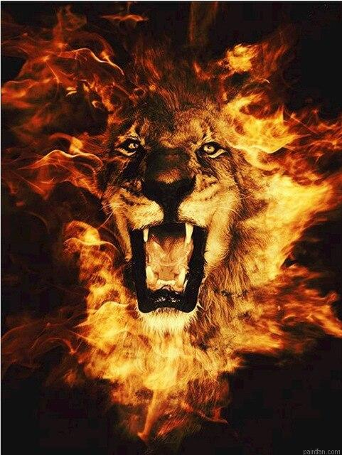 Lion Of Fire Paint By Numbers.png
